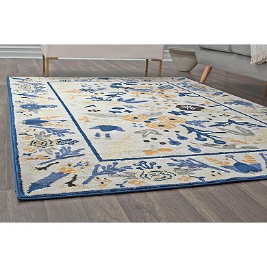 Rugs America Gardenia Floral Print Area Rug