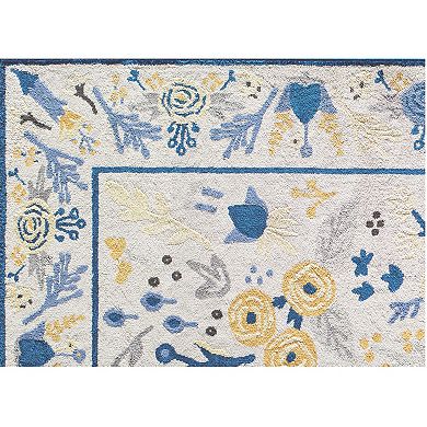 Rugs America Gardenia Floral Print Area Rug