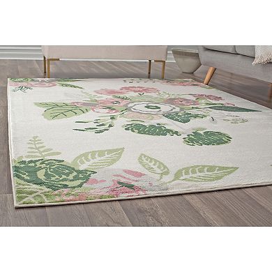Rugs America Rose Garden Print Area Rug