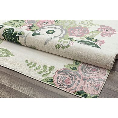 Rugs America Rose Garden Print Area Rug