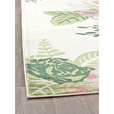 Rugs America Rose Garden Print Area Rug