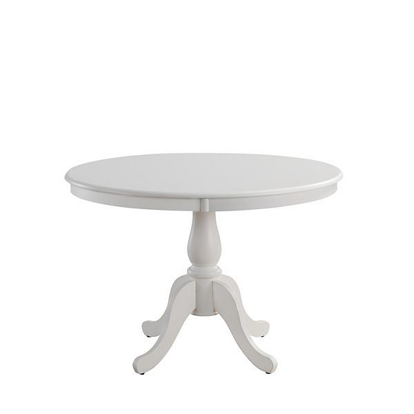 Carolina Cottage Fairview 42-in. Pedestal Dining Table - White