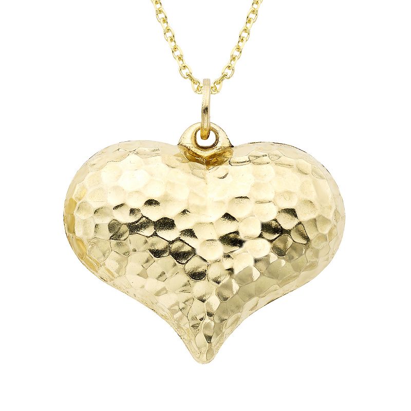 64238502 14k Gold Heart Charm Necklace, Womens, Size: 18, Y sku 64238502