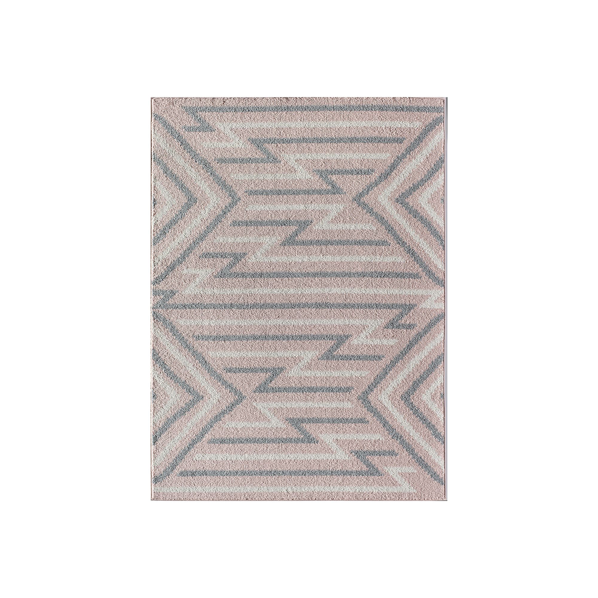 Rugs America Mika Area Rug, Strawberry Milk