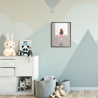 Stupell Home Decor Little Ballerina Butterfly Framed Wall Art
