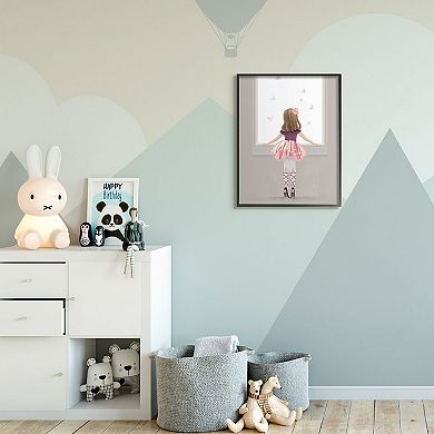 Stupell Home Decor Little Ballerina Butterfly Framed Wall Art