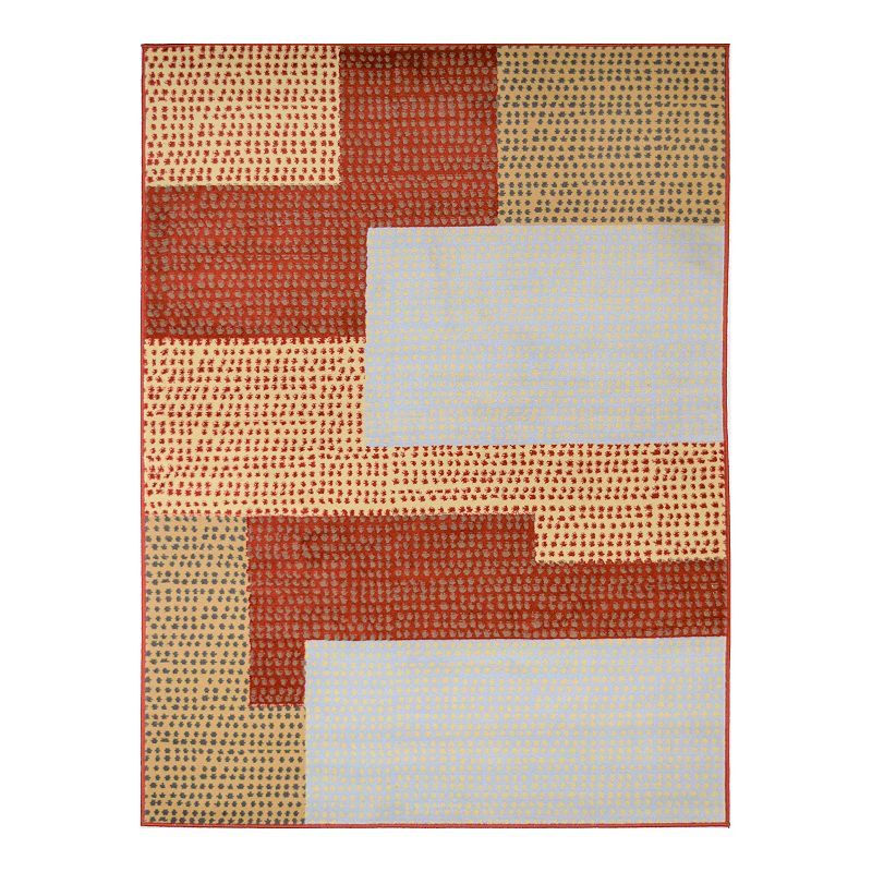 Belfort BM25B Venice Red abstract Contemporary beige Area Rug  2 6 x8