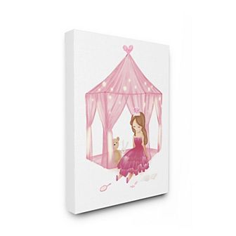 Stupell Home Decor Girl's Playroom Princess Canvas Wall Art