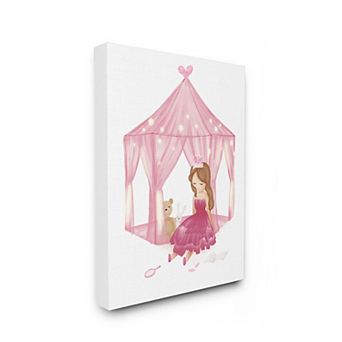 Stupell Home Decor Girl's Playroom Princess Canvas Wall Art