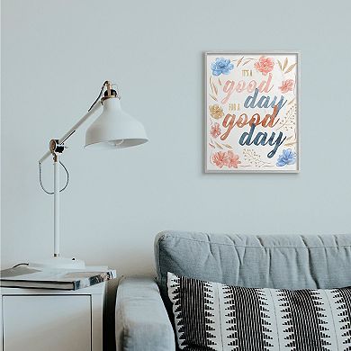 Stupell Home Decor Good Day Spring Floral Framed Wall Art