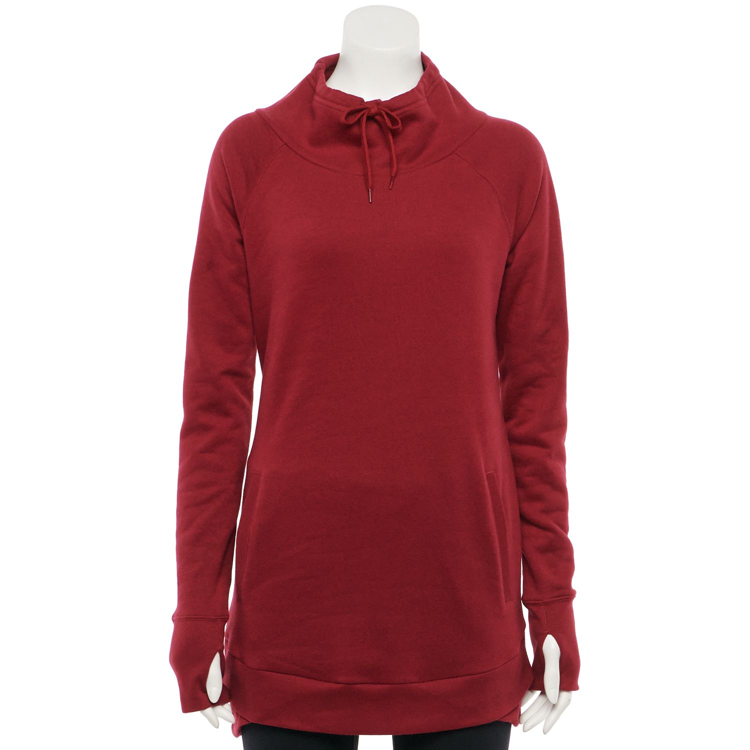 red tunic sweatshirt