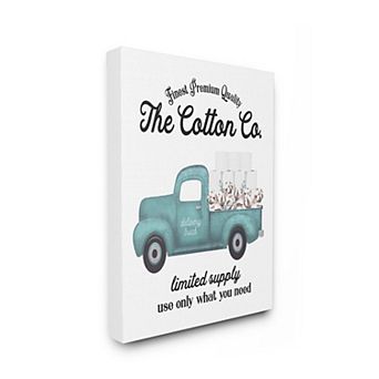 Stupell Home Decor Toilet Paper Cotton Truck Canvas Wall Art