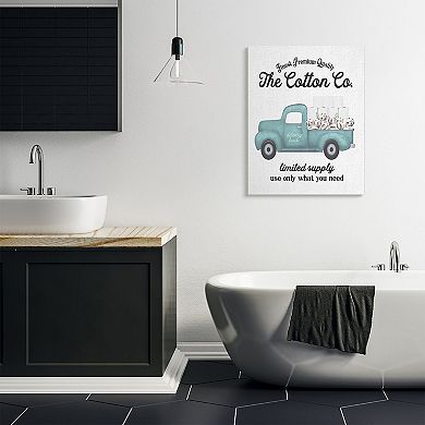 Stupell Home Decor Toilet Paper Cotton Truck Canvas Wall Art