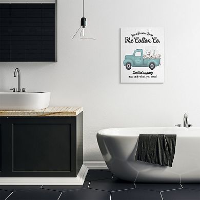 Stupell Home Decor Toilet Paper Cotton Truck Canvas Wall Art
