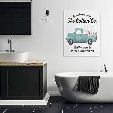 Stupell Home Decor Toilet Paper Cotton Truck Canvas Wall Art