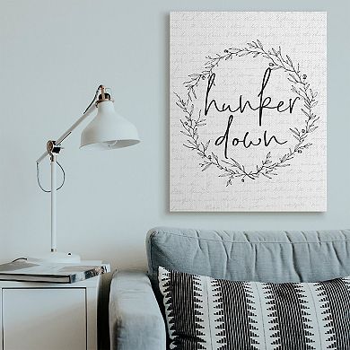 Stupell Home Decor Hunker Down Spring Wreath Canvas Wall Art