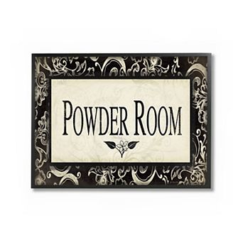 Stupell Home Decor Powder Room Bathroom Framed Wall Art