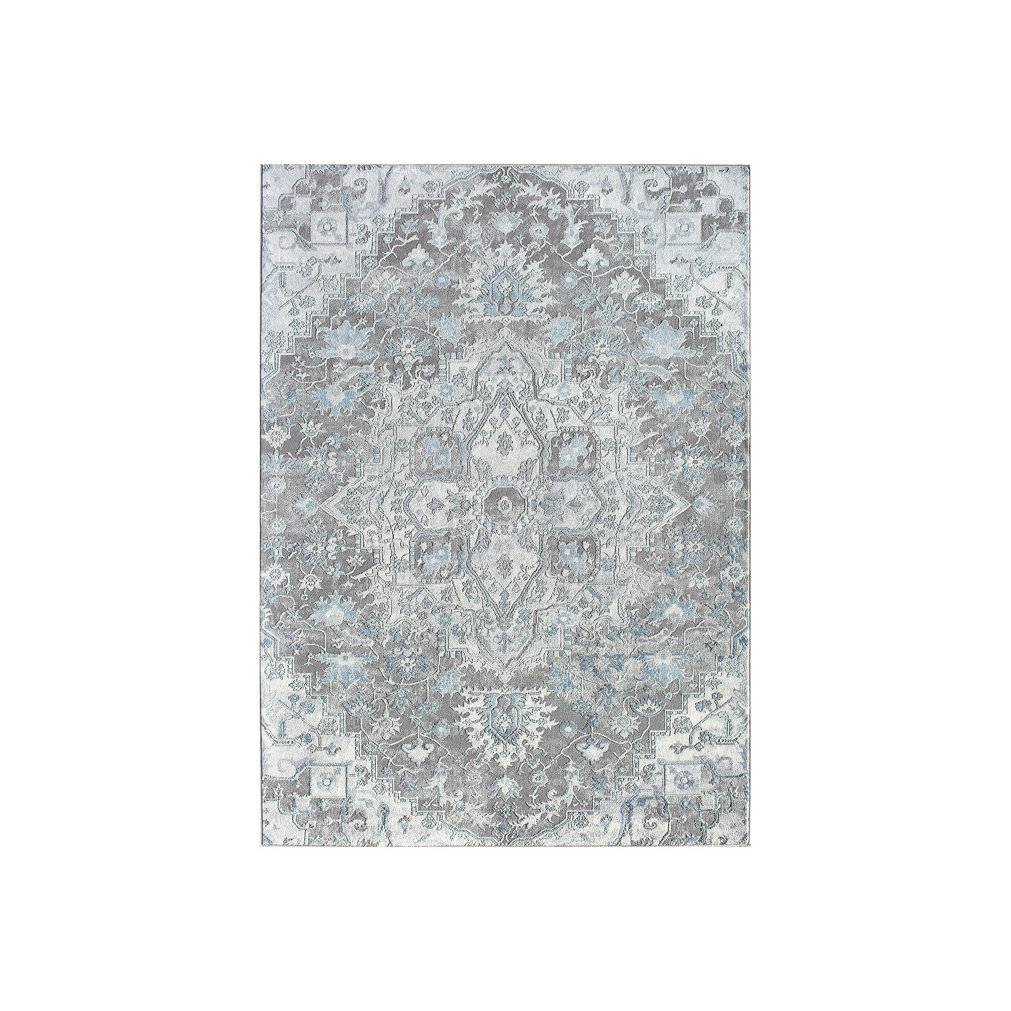 Rugs America Emali Arctic Blue Rug, Gray
