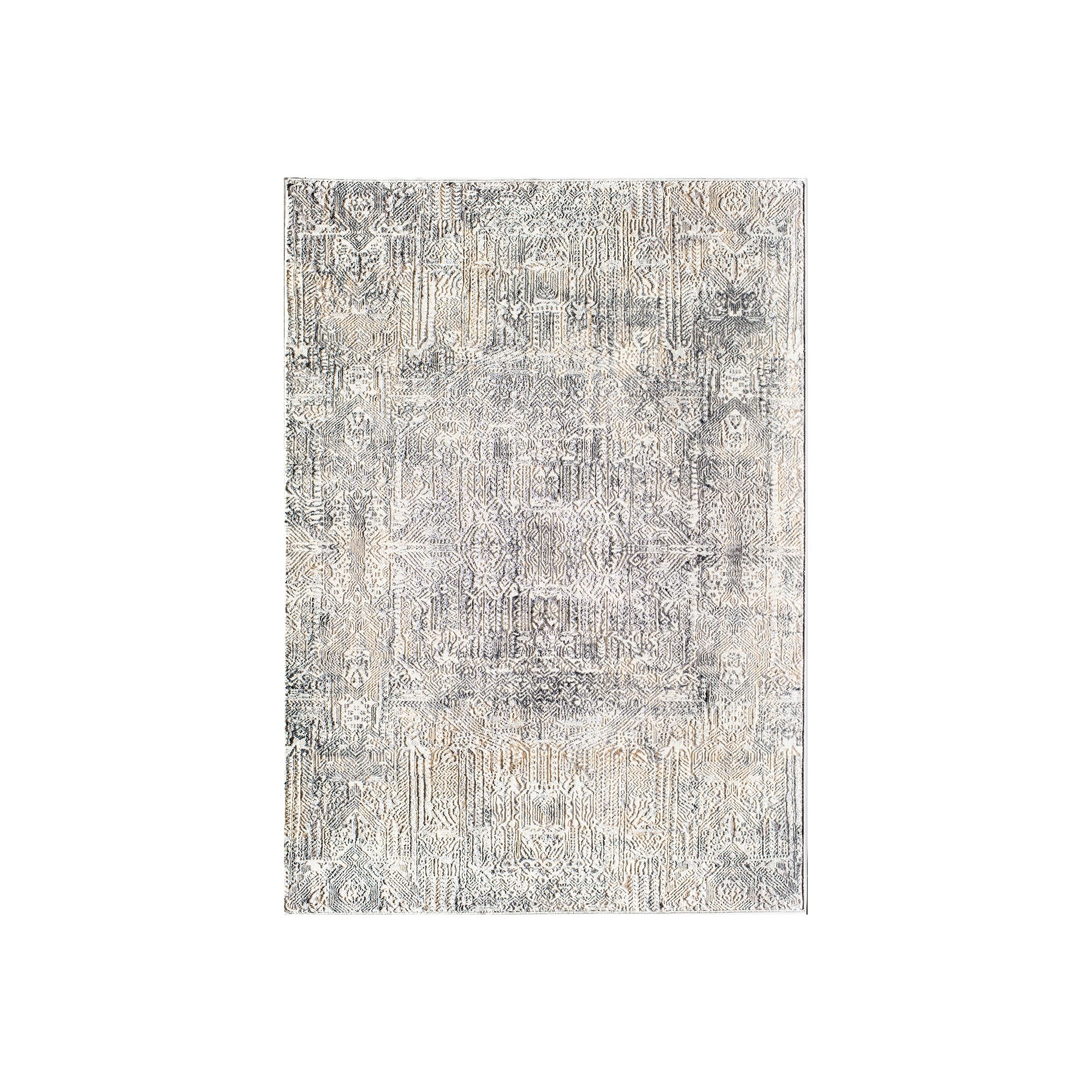 Rugs America Emali Textured Rug, Gray