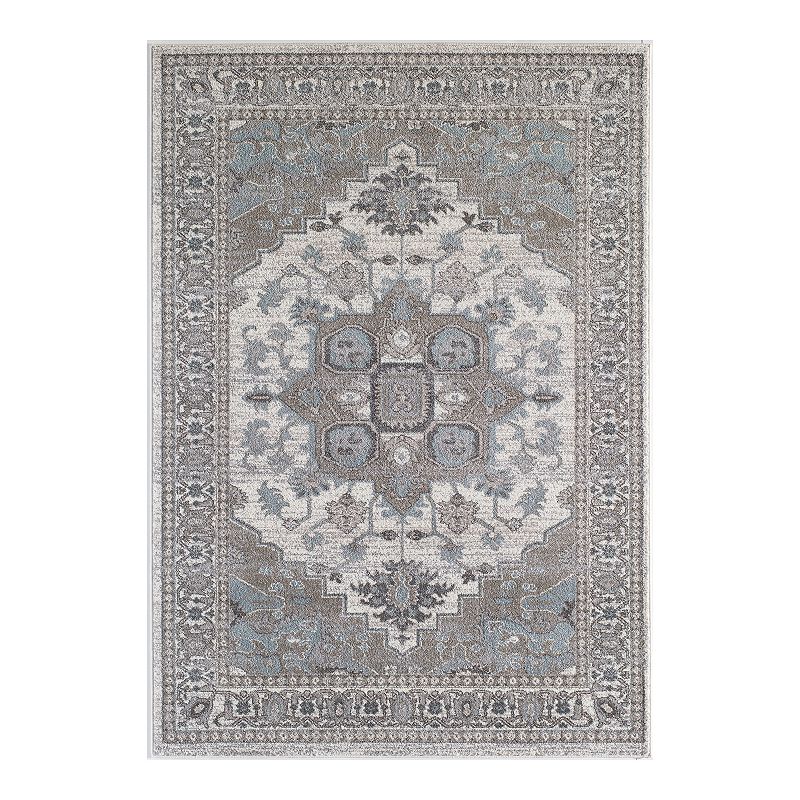 Rugs America Heron Rug, White, 8X10 Ft