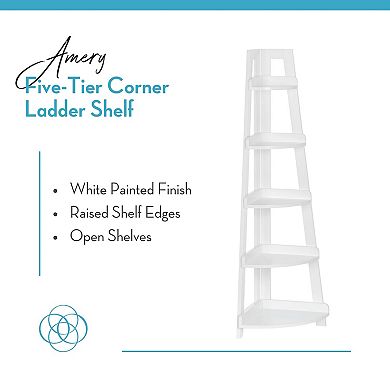 RiverRidge Home Amery 5-Tier Corner Ladder Shelf