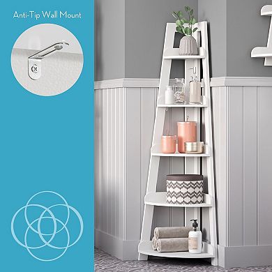 RiverRidge Home Amery 5-Tier Corner Ladder Shelf