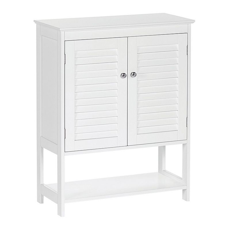 RiverRidge Home Ellsworth Two-Door Floor Cabinet with Open Shelf, White