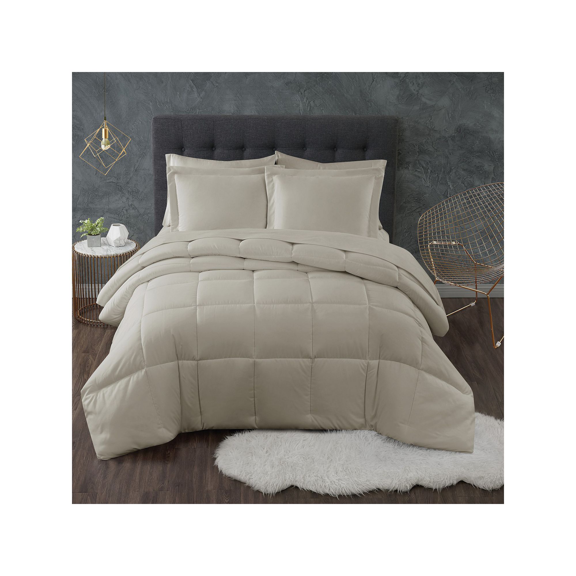 Truly Calm Antimicrobial Down Alternative Comforter Set, Green