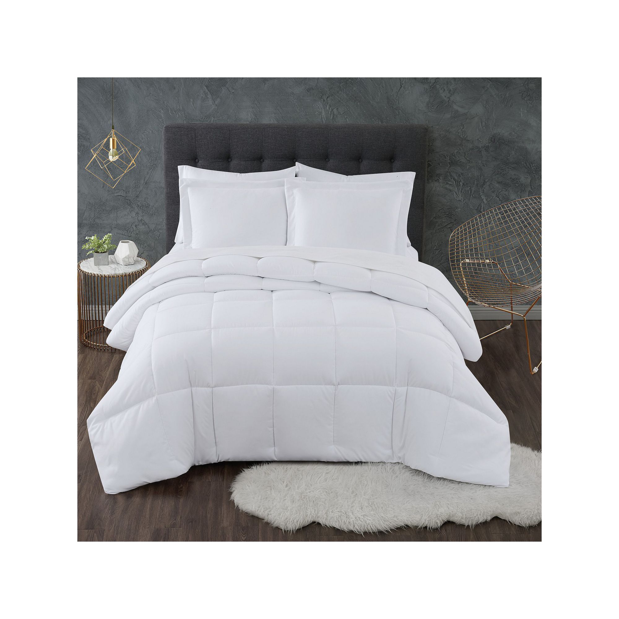 Truly Calm Antimicrobial Down Alternative Comforter Set, White