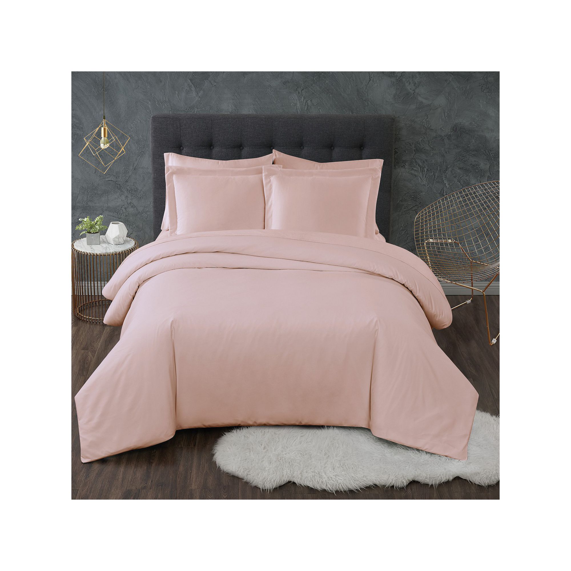 Truly Calm Antimicrobial Duvet Cover Set, Blush