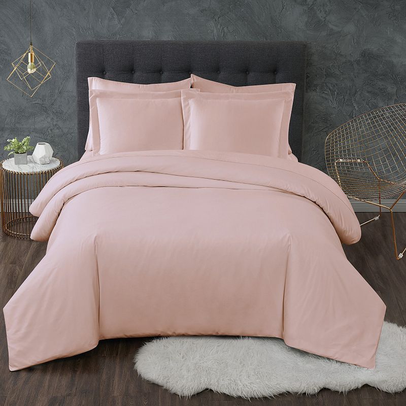 Truly Calm Antimicrobial Duvet Cover Set, Pink, Twin XL