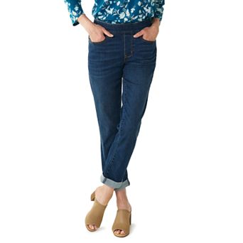 Women's Croft & Barrow® Pull-On Girlfriend Jeans