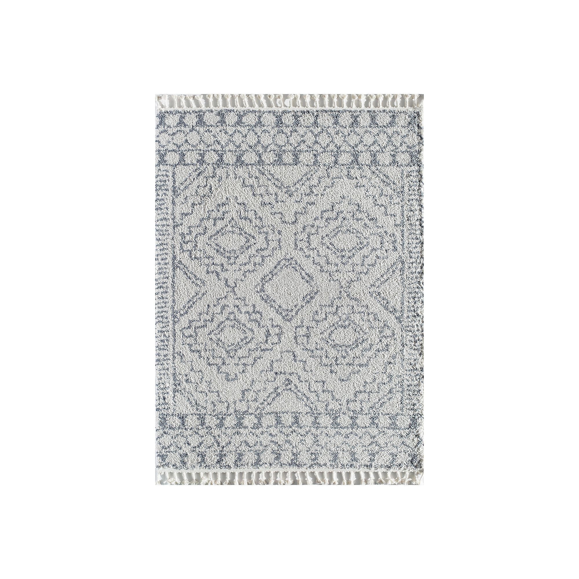 CosmoLiving Rugs America Moon Rug, Linen White