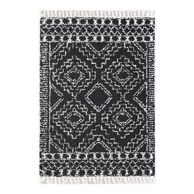 46198754 CosmoLiving Rugs America Moon Rug, Black, 2X4 Ft sku 46198754