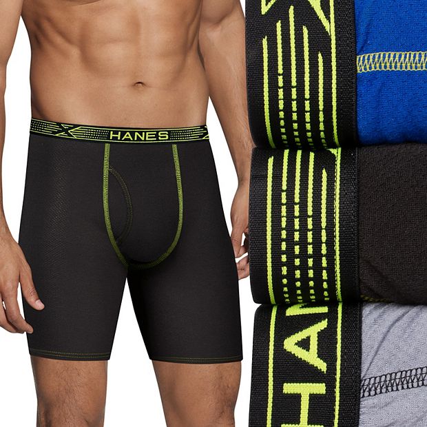 Men's Big & Tall Hanes Ultimate® 3-pack Sport X-Temp Mesh Longer-Leg Boxer  Briefs 2XL