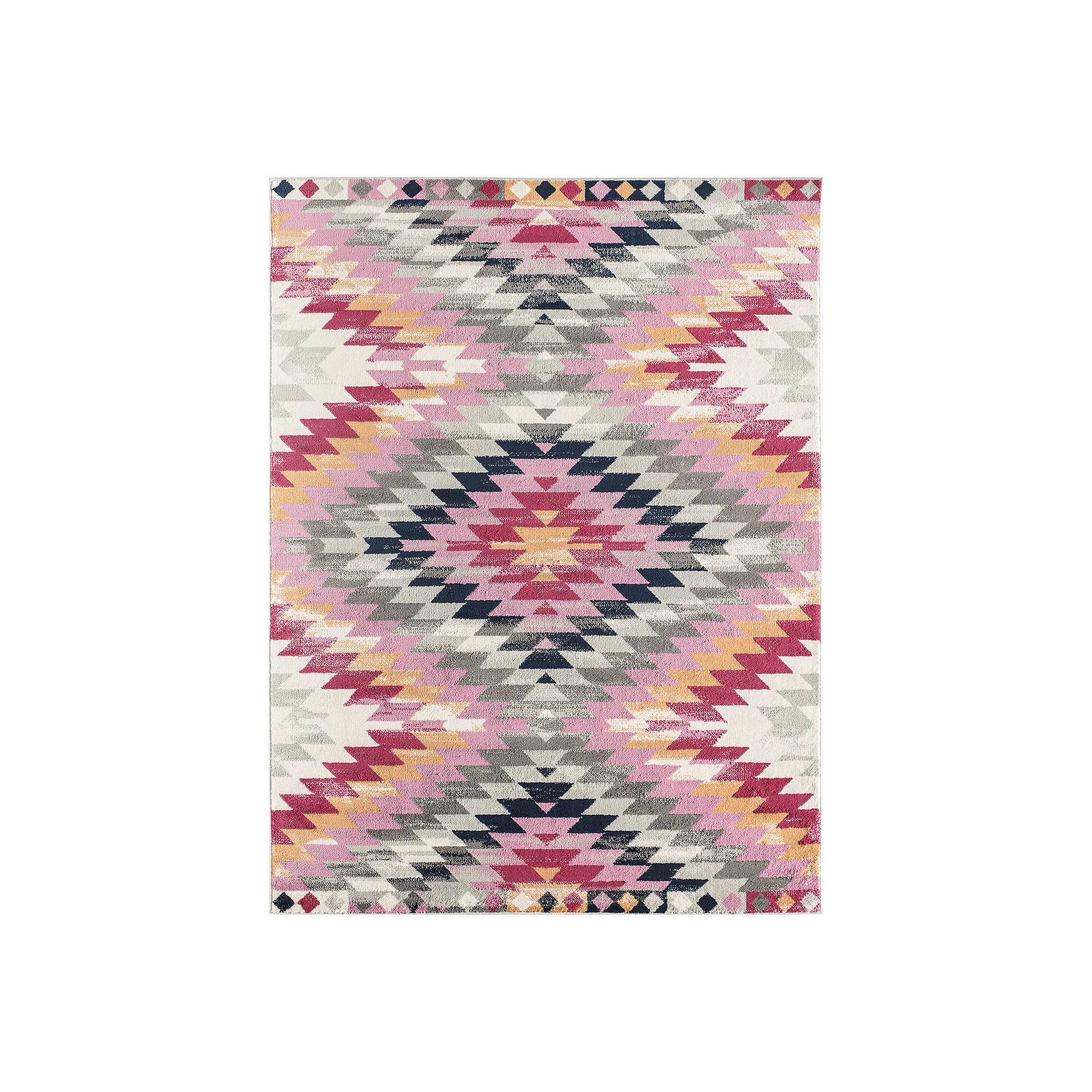 CosmoLiving Rugs America Cyprus Tribal Rose Rug - 4 x 6, Tribal Pink