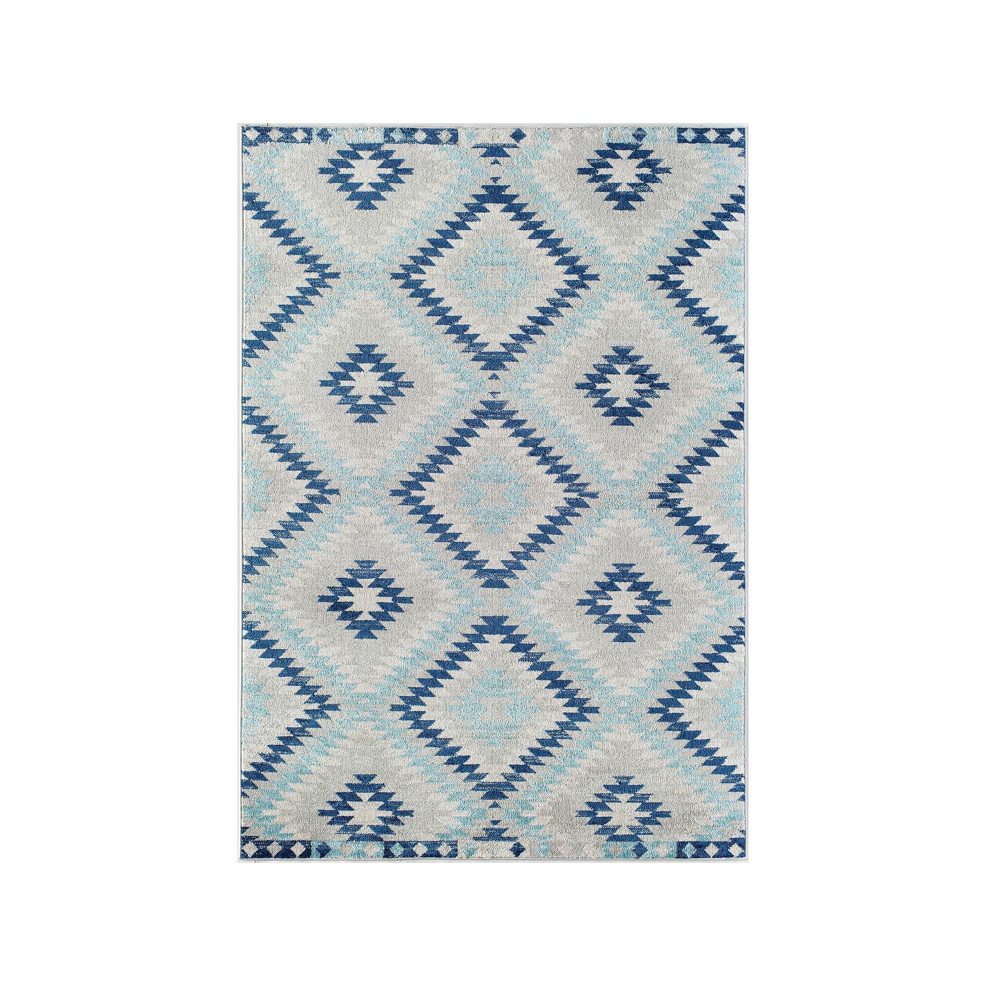 CosmoLiving Rugs America Soleil Collection Rug, Ice Blue