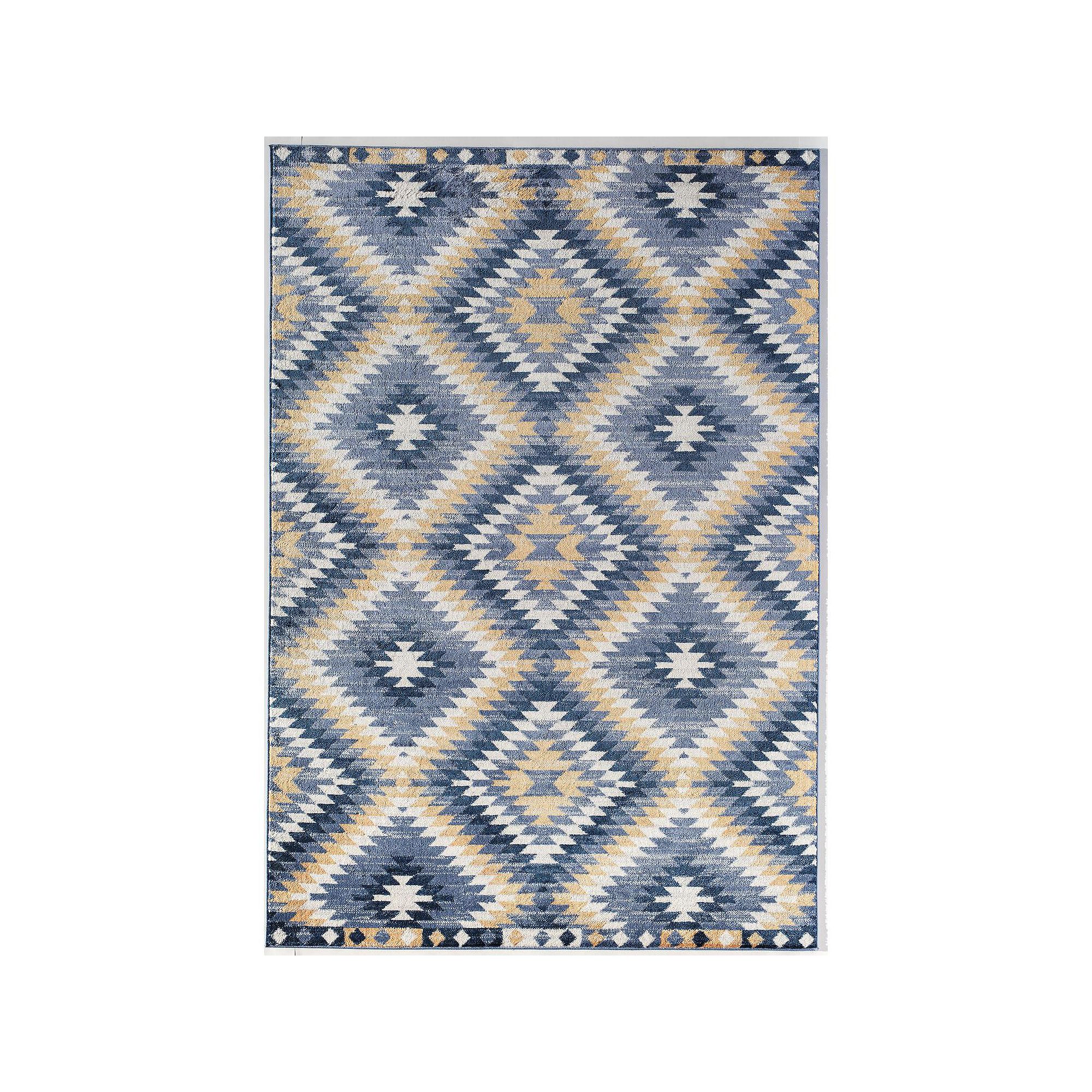 CosmoLiving Rugs America Soleil Collection Rug, Kilim Blue