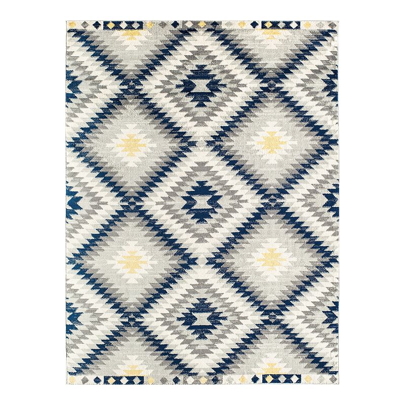 CosmoLiving Rugs America Soleil Collection Rug, Blue, 6X9 Ft