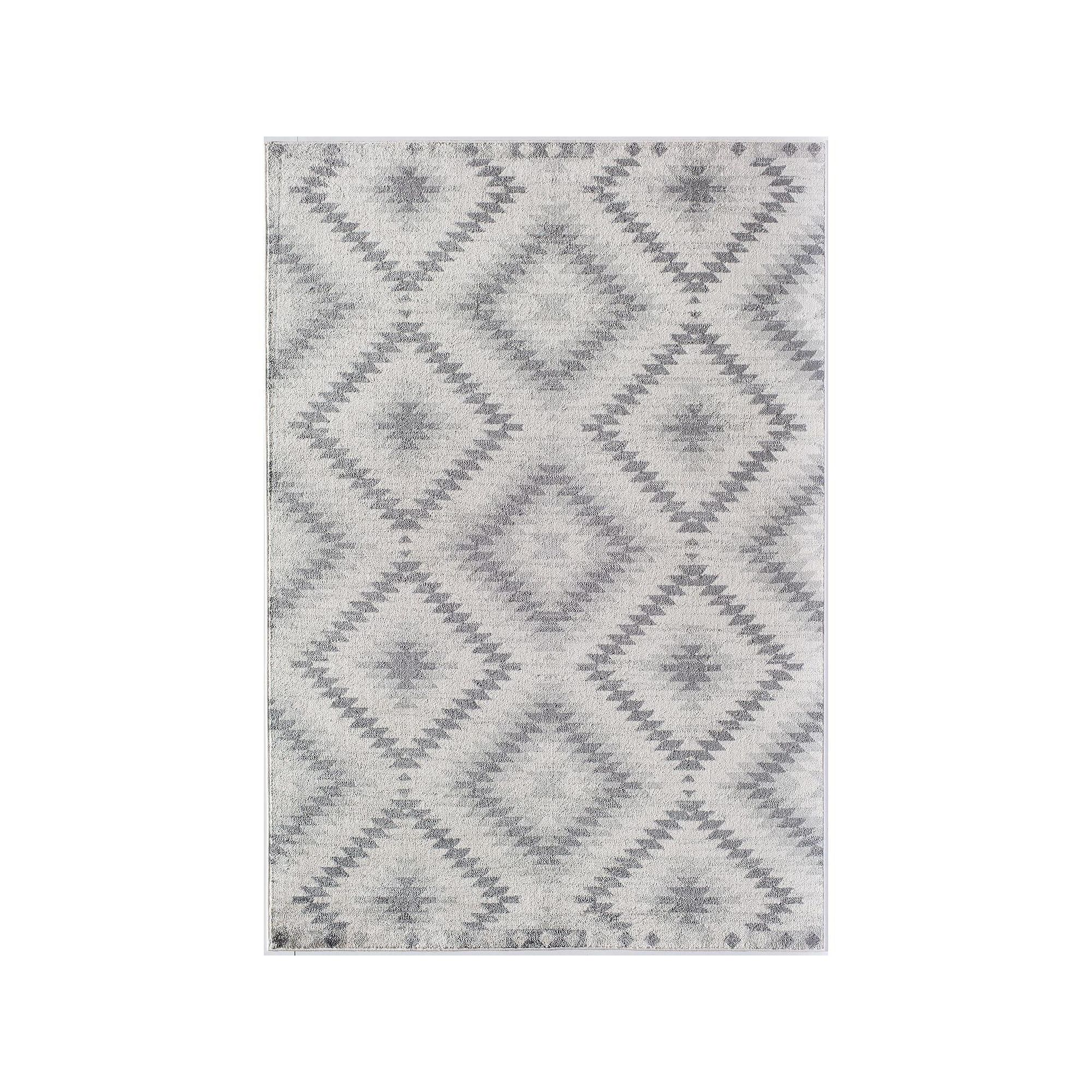 CosmoLiving Rugs America Soleil Collection Rug, Kilim Silver