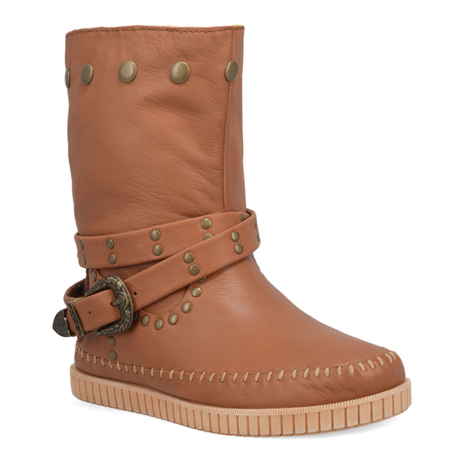 moccasin ankle boots with fur