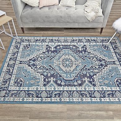 Rugs America Freya Midnight Blue Rug