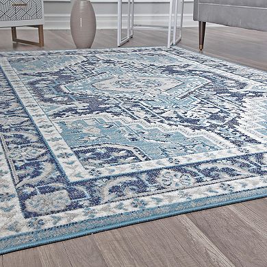 Rugs America Freya Midnight Blue Rug