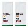 SKL Home 2-pack Football Eat Nap Repeat Hand Towel