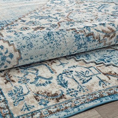 Rugs America Freya Powder Blue Rug