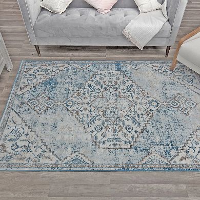 Rugs America Freya Powder Blue Rug