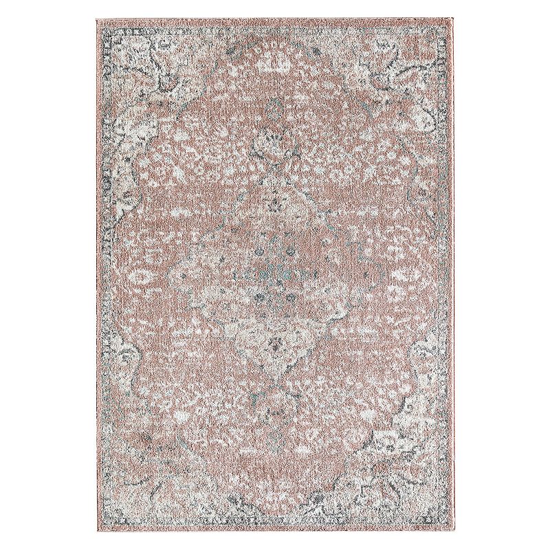Harper HY50B Pink Amaranth Transitional Vintage Pink Area Rug  7 x9