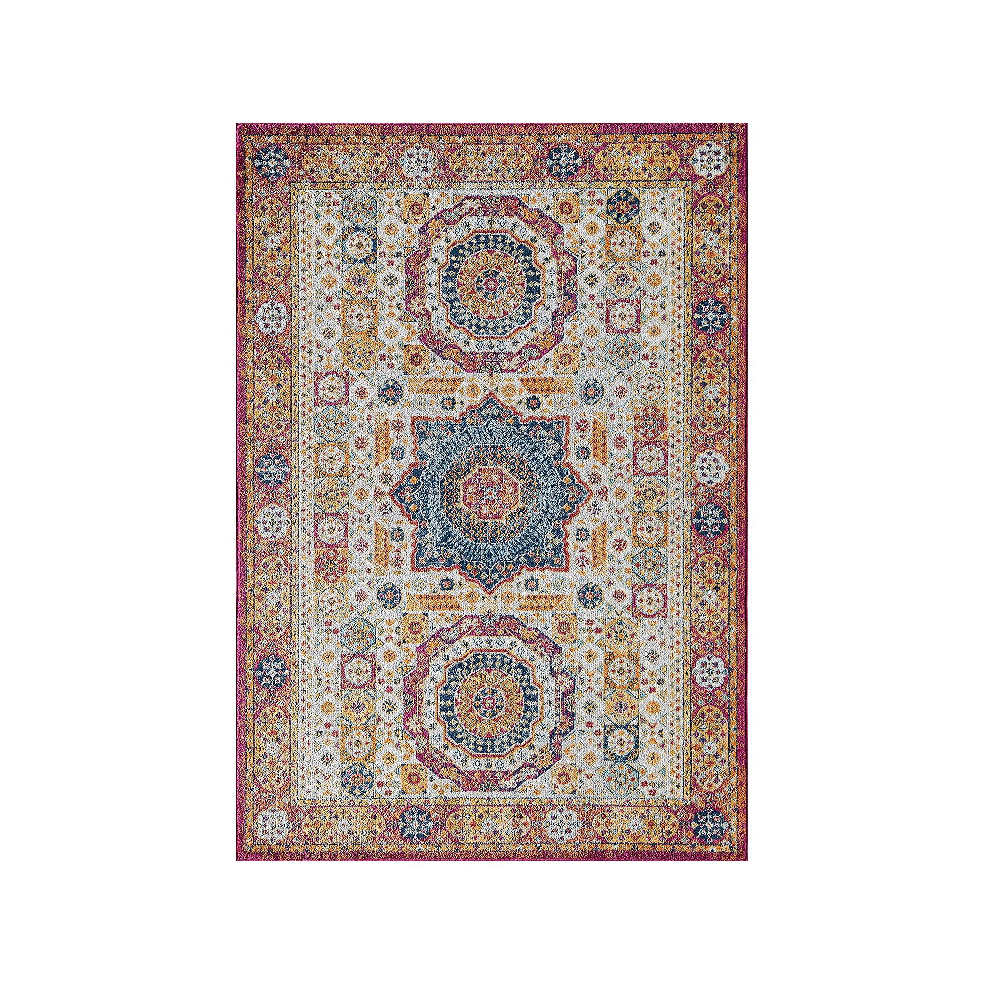 Rugs America Hailey Medallion Rug, Winter Melon