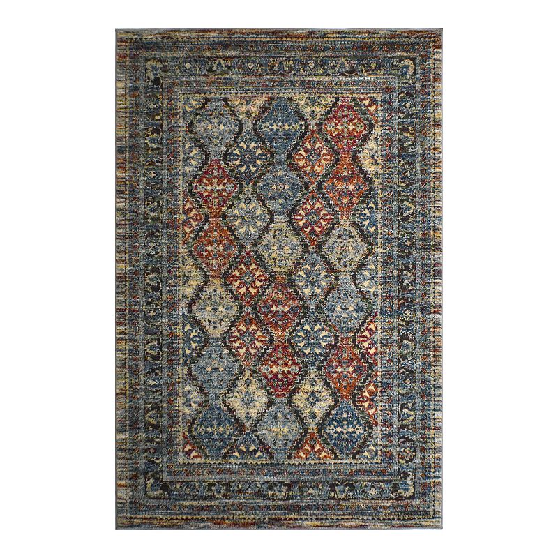 Rugs America Jarden Rug, Blue, 5X7 Ft