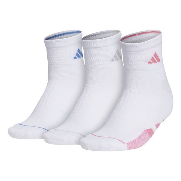 white and pink adidas socks